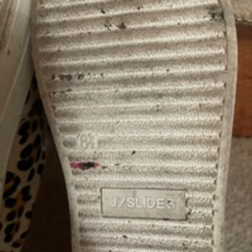 J Slides Leopard Print Sneakers Women's Size 8.5 Brown White
